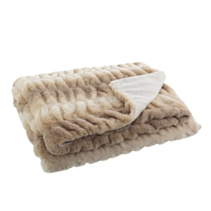 Plaid- Kuscheldecke 120x 150 cm Marrone-Crema